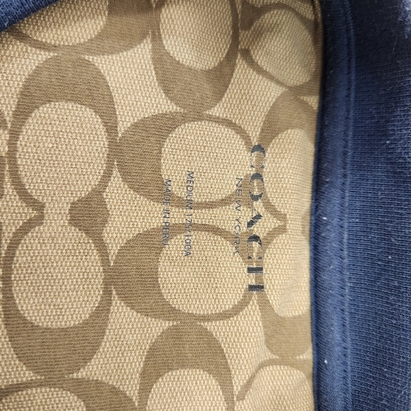 Coach Men's Navy Blue Crewneck Sweatshirt  Medium - Picture 6 of 10